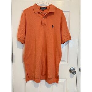 Polo Ralph Lauren Polo Shirt Classic Fit Short Sleeve Casual Top Orange‎ M